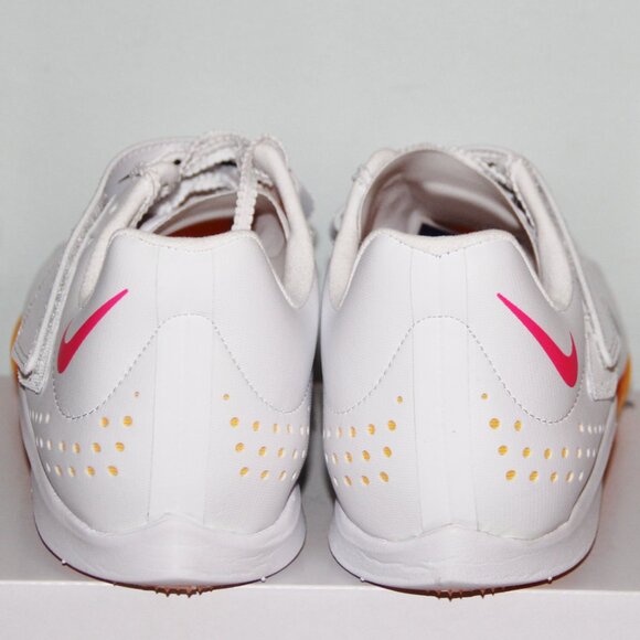 Nike Air Zoom Long Jump Elite Track Shoes Mens 11.5 White Pink Orange